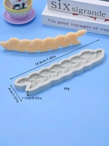 1個編織繩設計的矽膠蛋糕模具 - 淺灰色 - 查看 3