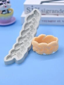 1個編織繩設計的矽膠蛋糕模具 - 淺灰色 - 查看 2