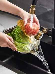 1pc Kitchen Basket Multi-functional Drain Basket Large Capacity Washing Basket Dry and Wet Separation Fruit Tray - Multicolor - View 6