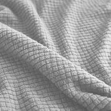 一個灰色的玉米絨彈性全季椅套 - 灰色 - 查看 11