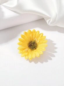 6 cái Hoa Hướng dương Thiết kế Mini Kẹp tóc Đối với bờ biển Kỳ nghỉ - Màu vàng - Xem 5