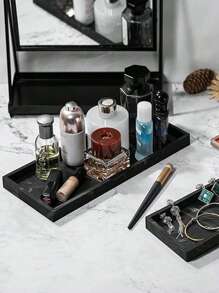 3M 1 Miếng Đen Hoa văn đá cẩm thạch Silicone Lưu trữ phòng tắm Cái mâm Đối với , Phòng vệ sinh Xe tăng Và Bản trang điểm - Nhiều màu - Xem 3