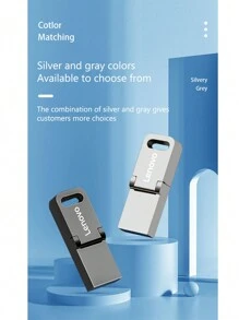 Lenovo Ổ đĩa flash USB SX1PRO 32GB/64GB/128GB USB3.2 tốc độ cao, phù hợp để lưu trữ tập tin, video và ảnh, nhỏ gọn và dễ mang theo, cắm là dùng được. - Bạc - Xem 4