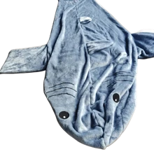Adults' Wearable Shark Blanket - Dusty Blue - View 7