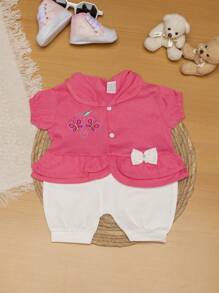 Kit 03 Macacão Infantil Baby Menina Bebê Recém-Nascida-03 meses Promoção (Canguru)