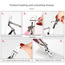 1pc Professional Acrylic Nail Tool - Nail Clipper, Manicure File - Red - View 3