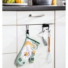 2 Piezas/set Gancho Individual Con Forma De Gato - Negro - Ver 3