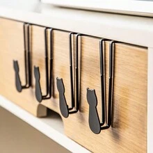 2 Piezas/set Gancho Individual Con Forma De Gato - Negro - Ver 7