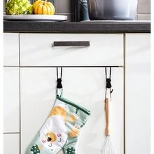 2 Piezas/set Gancho Individual Con Forma De Gato - Negro - Ver 1