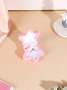 時尚可愛的粉色天鵝星形戒指和項鏈盒,適用於日常生活、婚禮、假期和禮品包裝 - 粉色 - 查看 4