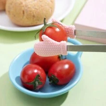 3个/6个粉色防滑不锈钢食物夹可爱掌套心形烧烤牛排夹钳，餐厅水果沙拉夹，家用面包夹，冰块夹，咖啡方糖夹，硅胶冰块夹耐热食物夹，厨房小工具和配件，适合家庭烹饪、夏季、夏季套装、户外、露营、情人节派对、家居装饰、家居礼品 - 粉色 - 查看 10