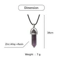 1 件金屬樹脂水晶短吊墜項鍊,適合女士日常佩戴 - 紅色 - 查看 2