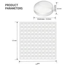 100 Piezas Amortiguadores De Goma Transparentes Con Adhesivo Propio, Almohadillas Amortiguadoras Para Reducir El Ruido De 3/8 Pulgadas De Protección Para Puertas De Gabinetes, Cajones, Piso De Madera - Hemisférico - transparente - Ver 4