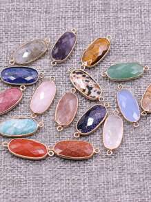 5pcs/Set Random Color Natural Stone Connectors Charms For DIY Necklace Bracelets Jewelry Making Accessories - Random Color - View 13