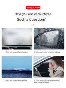 High Power Car Heater Fan Defroster Demister For Windshield Heating, Winter - Dark Green - View 7