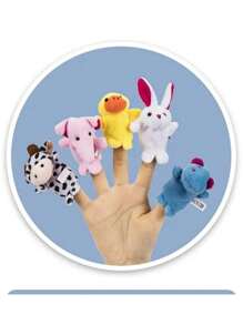Set de 10 marionetas de mano con dedos y pies de animales, gran compañero para contar historias, regalo de juguete de peluche