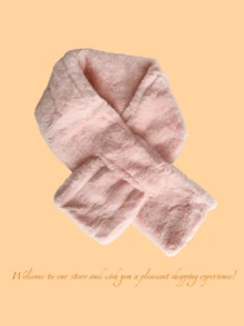 1條女性可充電實色毛絨圍巾,柔軟保暖頸部,是女友、老師和媽媽的絕佳禮物