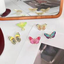 Đầy màu sắc Hoa & Côn trùng & Thiết kế con bướm Người Chi tiết chữ cái Men răng Bao mỏng Trâm cài , Cổ điển Thời trang áo Cái túi Váy sơ mi Mũ Khóa khăn Pins Không giới tính Phụ kiện - Nhiều màu - Xem 3