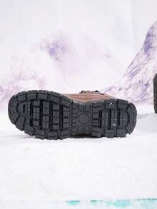 Dày lên Ấm áp Cao-top Ngoài trời Giày ống Cho nam giới Giày đi bộ Không thấm nước Chống trượt Bốt Tuyết - màu nâu - Xem 6