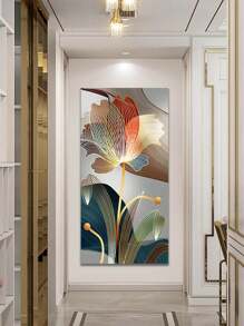 1幅现代简约风格墙面艺术海报，高品质帆布墙面艺术，图片印刷墙面艺术品，现代家居装饰艺术，抽象花卉墙画，帆布礼品，非常适合家庭、客厅、卧室、办公室、浴室、厨房装饰 - 无框