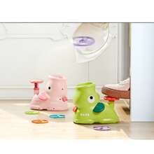 Elephant Foot Pedal Launch Disc Toy, Children Outdoor Bamboo Dragonfly Flying Disc, Boy And Girl Flying Rocket - Green - View 2