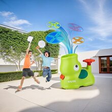 Elephant Foot Pedal Launch Disc Toy, Children Outdoor Bamboo Dragonfly Flying Disc, Boy And Girl Flying Rocket - Green - View 4