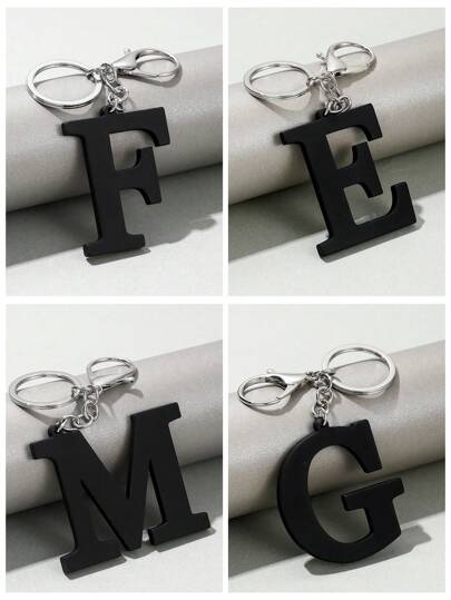 1 pezzo Portachiavi unisex in acrilico con lettera inglese esagerata, accessorio per coppie, zaino per vacanze scolastiche, accessori per Ognissanti, idee regalo per la Festa degli Insegnanti, Natale, accessori per borse, cordini con porta badge, accessori per auto, ciondoli per borse