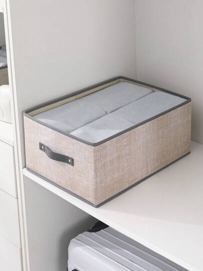 1 件可折叠无纺布衣物收纳盒无盖，设计简约，防尘，用于衣柜整理装饰秋季装饰节日装饰房间装饰家居装饰秋季装饰卧室装饰