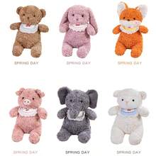 1個可愛的熊毛絨玩具,完美的禮物,適合泰迪熊愛好者,40公分/15.7英寸,可愛且令人感到溫馨的熊、兔、豬、狐狸、羊、大象填充動物,是擁抱和擁抱的理想選擇,適合生日和節日禮物。 - 兔子 - 查看 5