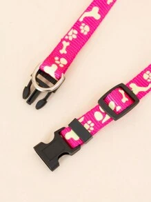 1 Stück Haustier Pfotendruck & Knochen Design leuchtendes Halsband, geeignet für Katzen und Hunde, für den Innen- und Außenbereich, ideal für Sommerreisen und Nachtspaziergänge mit Haustieren