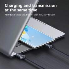 120w 超快充電線金屬鋅合金液態矽膠 Micro Usb Type-c 充電器線 - 黑色 - 查看 8