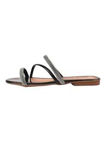 Women Flat Sandals - Negro - Ver 4