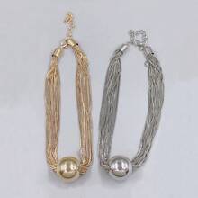 1pc Fashionable & Exquisite Stainless Steel Polished Gold Ball Multiple Layer Necklace Suitable For Women's Daily Wear - Yellow Gold - View 8