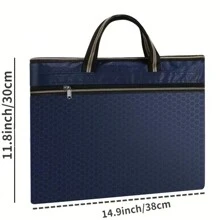 可定制商务公文包 - 大容量、便携、双拉链，用于会议材料，轻便的笔记本电脑手提包，教室笔记本电脑包，教室包，教师储物包，教室整理包 - 彩色 - 查看 4