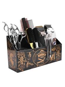 Hair Stylist Tool Organizer Box With Scissor Socket, Hairdressing Shop Equipment, Comb Holder & Protective Shelf - Multicolor - View 5