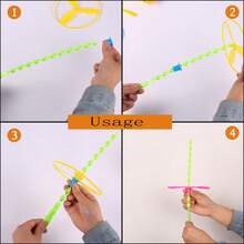 1pc Classic Toy From 80s: Bamboo Dragonfly-shaped Flying Disc With Flying Fairy Design - Multicolor - View 3