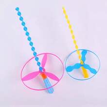 1pc Classic Toy From 80s: Bamboo Dragonfly-shaped Flying Disc With Flying Fairy Design - Multicolor - View 7