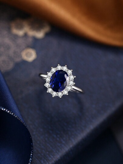 MODIAN Anel Real Sólido De Prata Esterlina 925 2.0ct Moda Feminina Presente 5a - Marca De Joias Anel De Prata De Casamento E Noivado Com Caixa De Presente, Presente Para Ela, Joias Finas De Aniversário