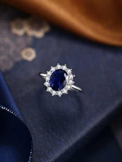 MODIAN 925 sterling silver 2.0ct Verklig Enfärgad Ring Mode Kvinnor Presenter 5A Smycke Bröllop Förlovning Silver Ringar Med Presentbox , Presenter För Henne Smycke