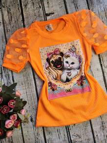 Young Girls Blouses - trái cam - Xem 1