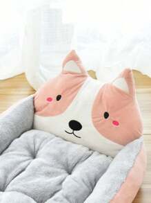 1 Pieza Perrera Con Diseño De Dibujos Animados De Moda Y Cálido Para Invierno, Adecuado Para Perros Y Gatos De Todos Los Tamaños Para Dormir En Invierno - Ver 5