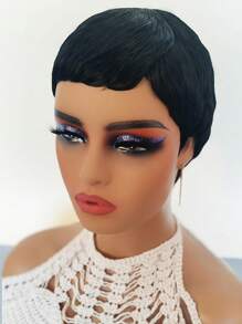 New European And American Short Haircut - Black - View 9