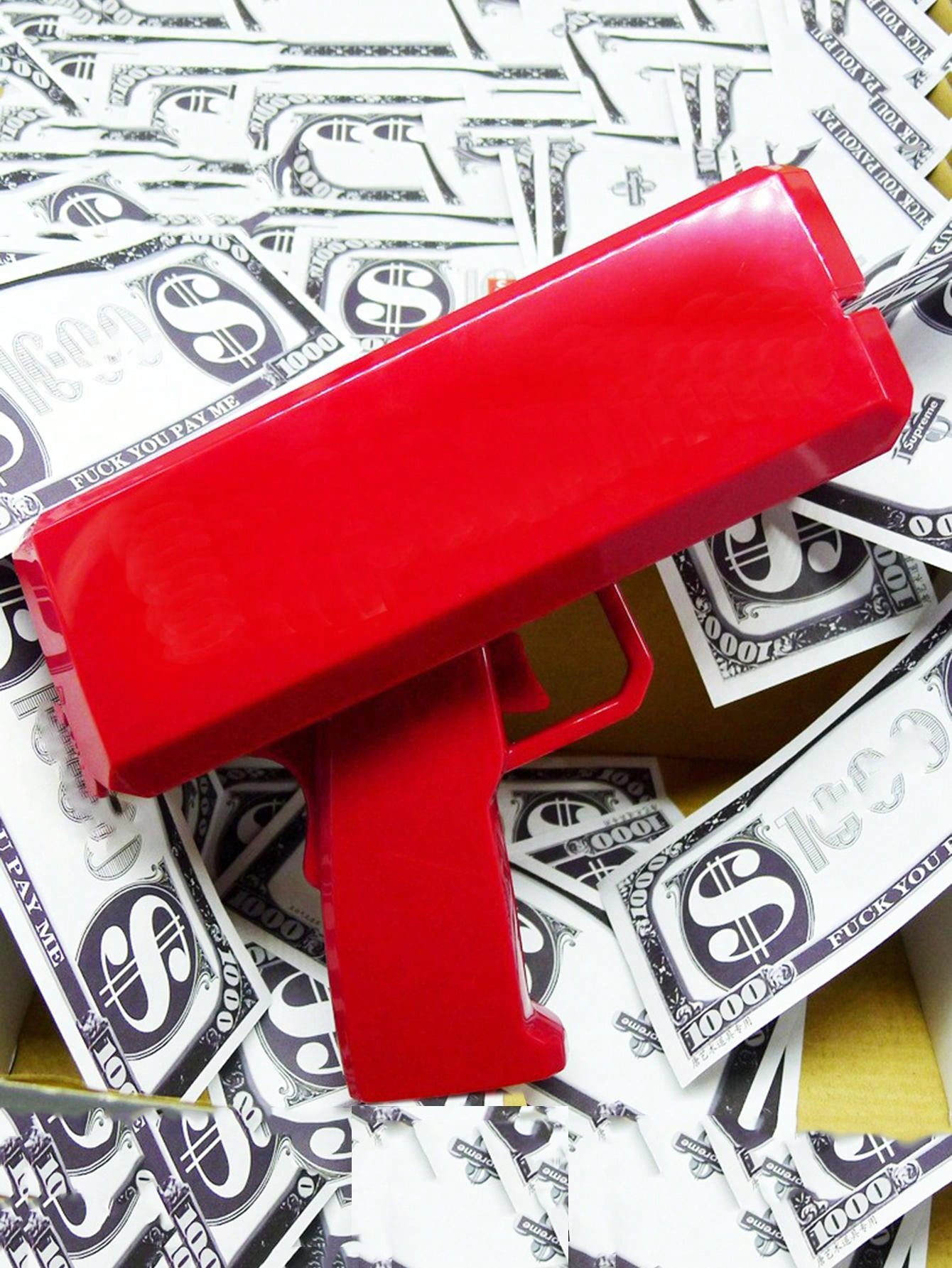 1pc Shoot Money Gun Toy Party Banknote Shoot Pistol Paper Money Shooter