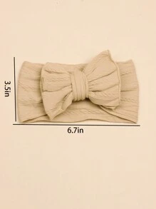 5pcs Nylon Twist Bow Baby Headband Love Valentine - Coffee Brown - View 7