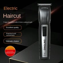 1入組dingling品牌627-usb型號電動理髮器,t字形不銹鋼刀片,0.5毫米切割長度,長電池壽命,高功率,防卡榫,可充電理髮修剪器