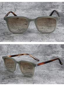 New Men Retro Square Frame Fashion Glasses Classic Brand Square Retro Polarized Fashion Glasses Men's Driving Glasses Boho Shades Accessories Beach Accessories Glasses Shades For Summer Beach Vacation,Outdoor,Travel