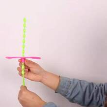 1pc Classic Toy From 80s: Bamboo Dragonfly-shaped Flying Disc With Flying Fairy Design - Multicolor - View 4