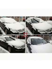 1 件銀色冬季汽車擋風玻璃遮陽罩,防風防雪鳥糞抑制,汽車前擋風玻璃保護罩 - 銀色 - 查看 5