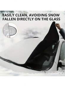 1 件銀色冬季汽車擋風玻璃遮陽罩,防風防雪鳥糞抑制,汽車前擋風玻璃保護罩 - 銀色 - 查看 1