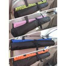 1個可折疊便攜式防水寵物汽車運輸袋,具雙層設計,可用於保護寵物汽車座椅(後排單人座),適用於狗和貓在汽車中旅行 - 橘色 - 查看 8